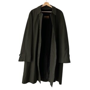 Vintage Plymouth of Boston green weather proof coat zip out lining rain mac M